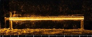 Acoustic image of an intact scraper element